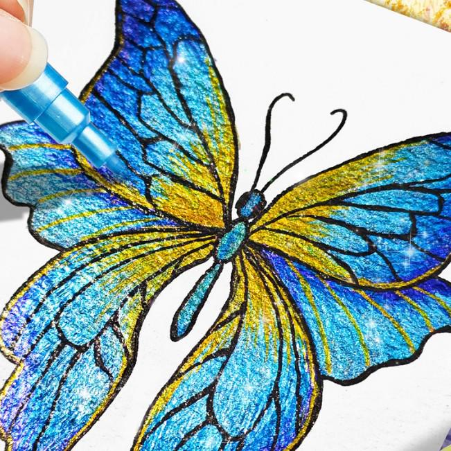 GuangNa® 24-Delige Acryl Glitterstiften Set – 1.0 mm Fijne Punt