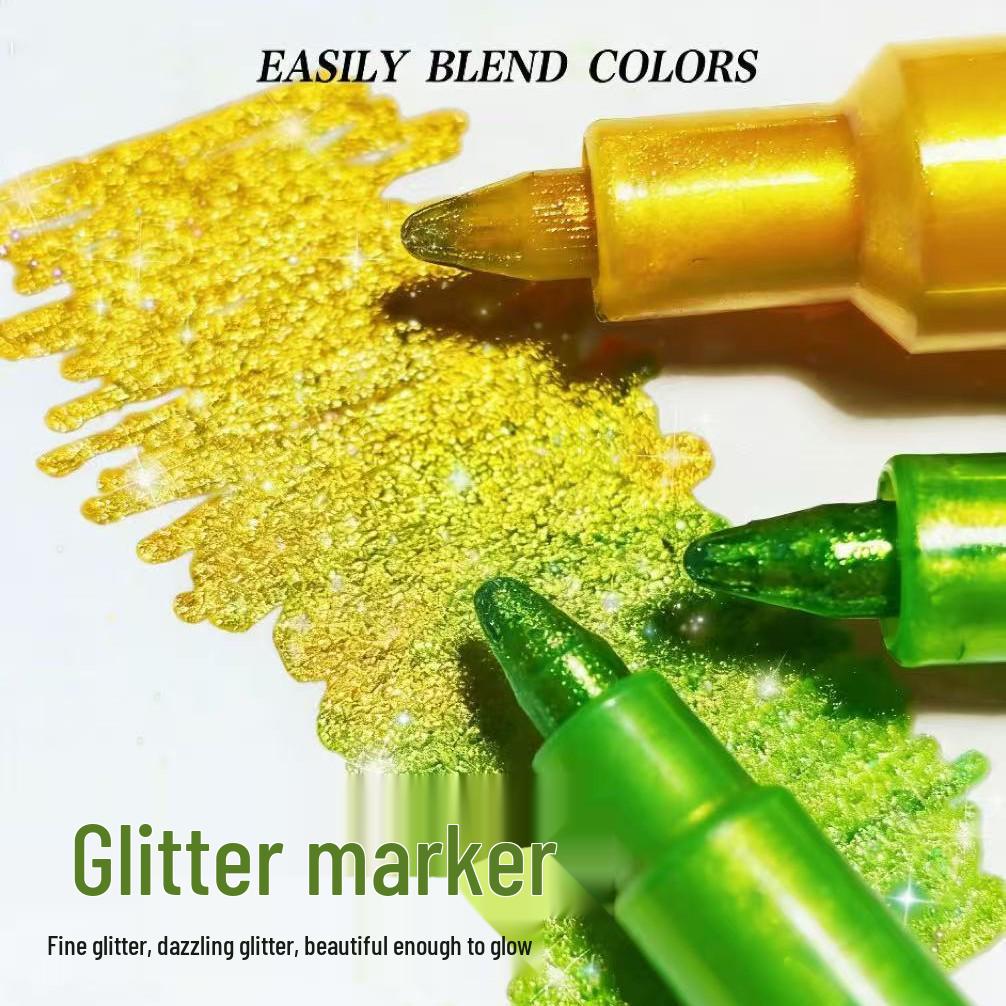 GuangNa® 24-Delige Acryl Glitterstiften Set – 1.0 mm Fijne Punt