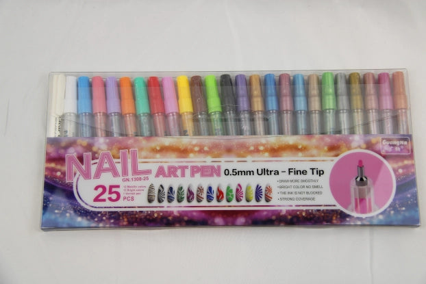 Guangna Nail-Art Set – 24 Kleuren + 1 Fixatie Stift